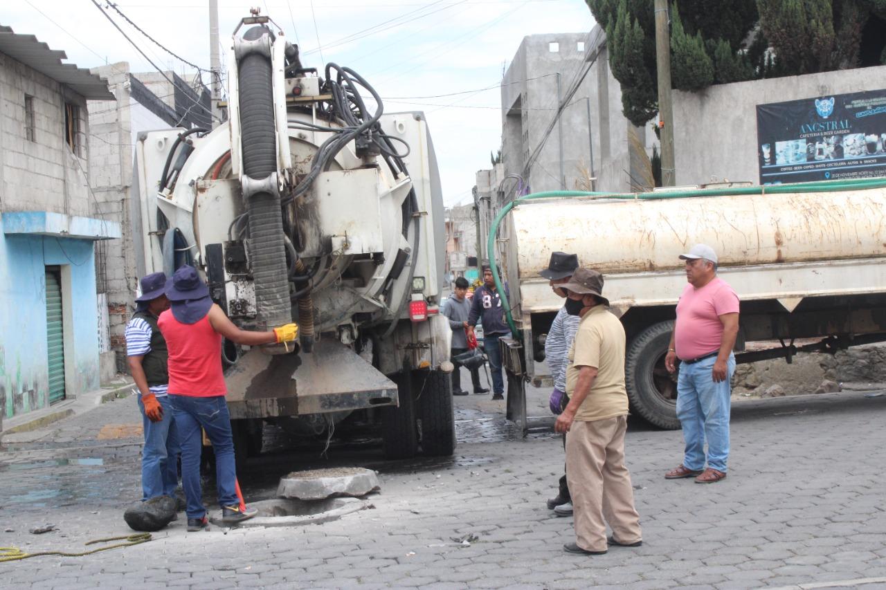 El Ayuntamiento de SPM realiza desazolve de drenaje en diferentes puntos