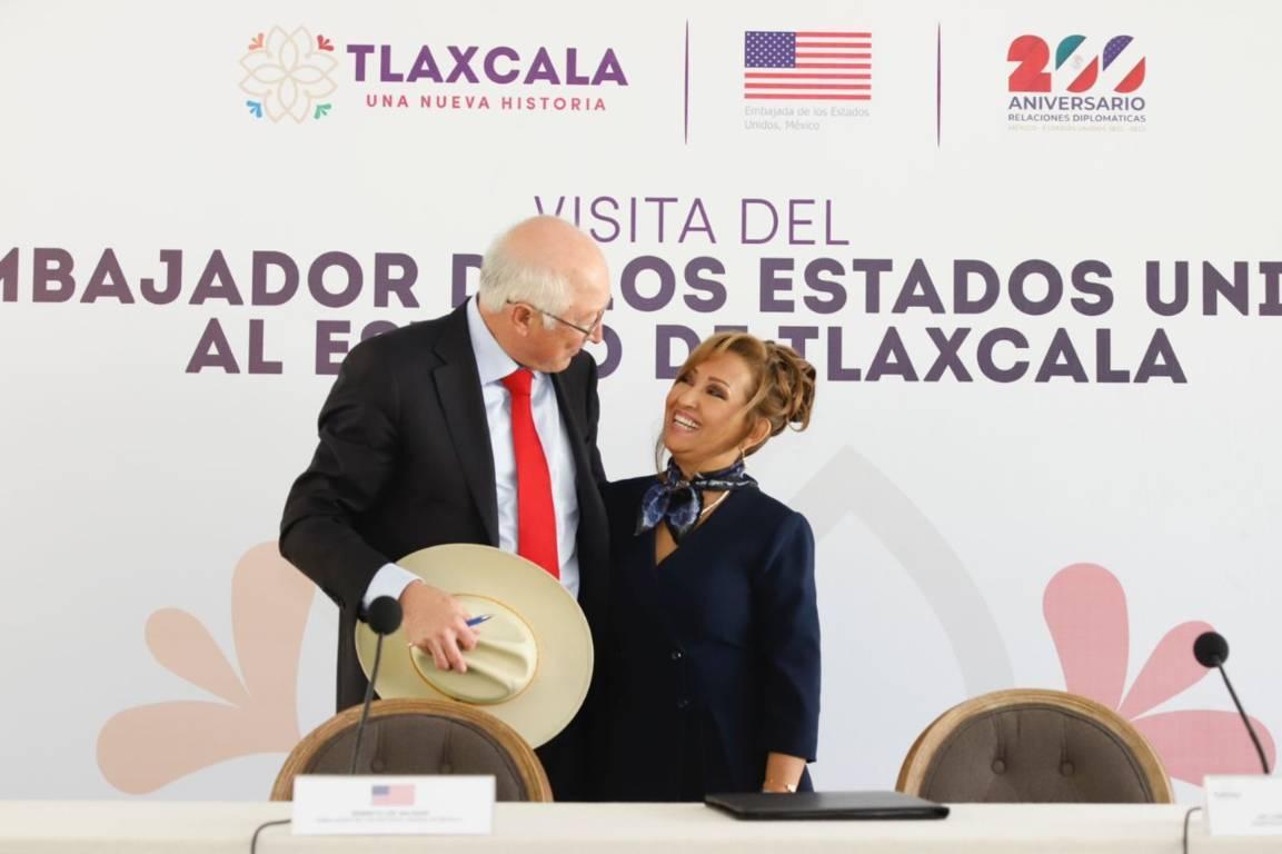 Reconoce embajador de EE.UU. en México la política de seguridad de Tlaxcala