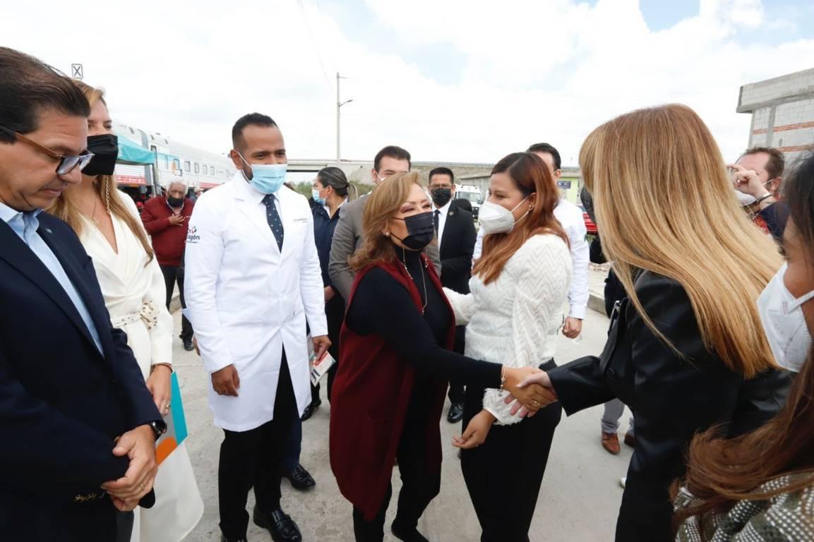 Inauguró Gobernadora Lorena Cuéllar servicios del Dr. Vagón en Huamantla 