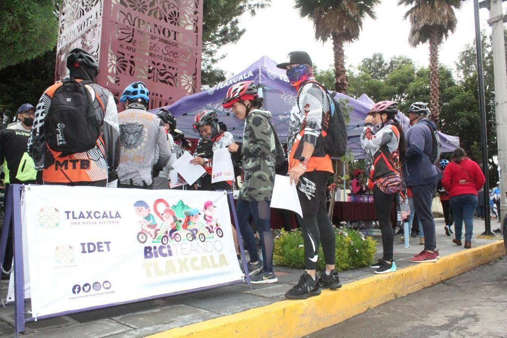 Reunió IDET a más de un centenar de ciclistas en “Biciteando Tlaxcala”