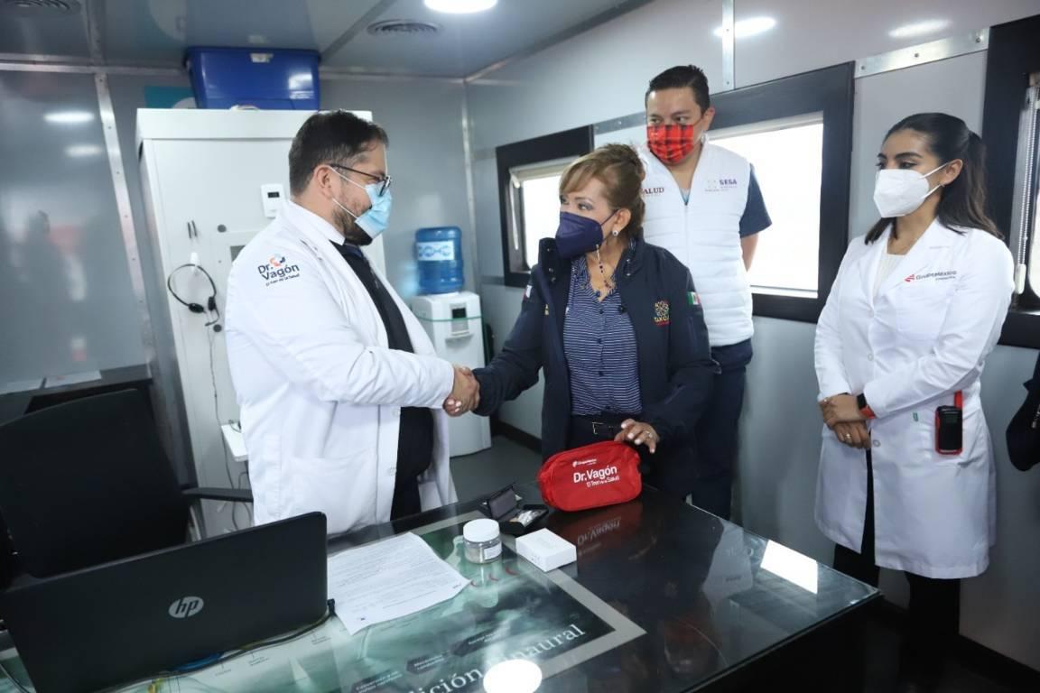 Supervisó Gobernadora Lorena Cuéllar servicios de Dr. Vagón en Quilehtla 