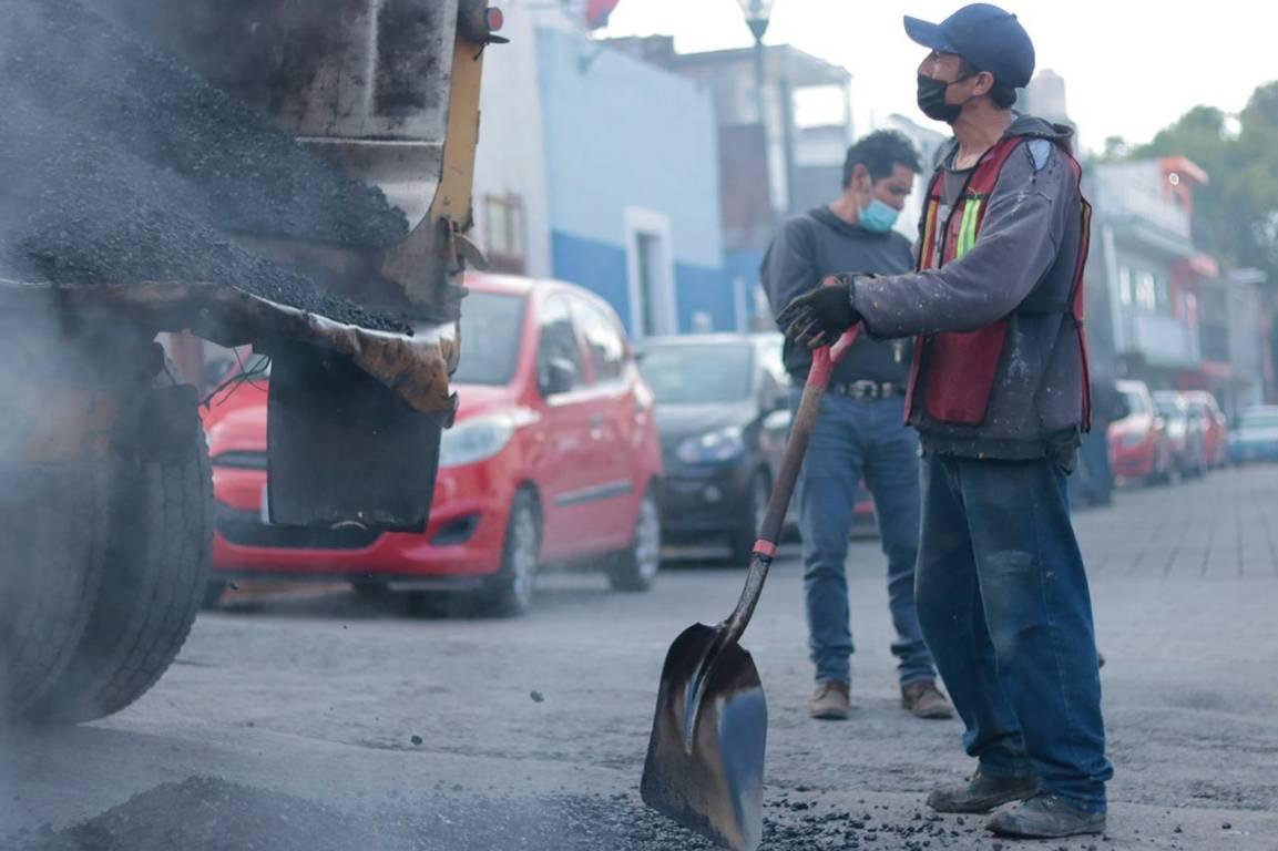 Inician las reparaciones de la calle Zitlalpopocatl en la capital tlaxcalteca