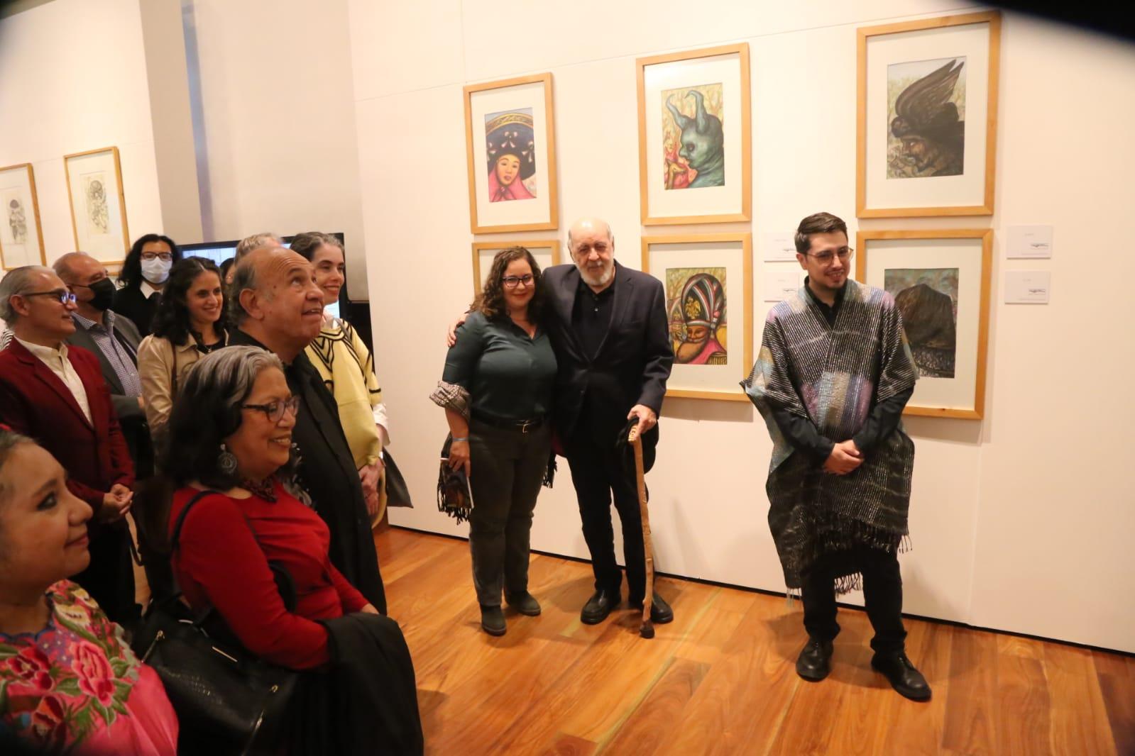 Inauguran  exposición en honor a Desiderio Hernández Xochitiotzin en "Los Pinos"