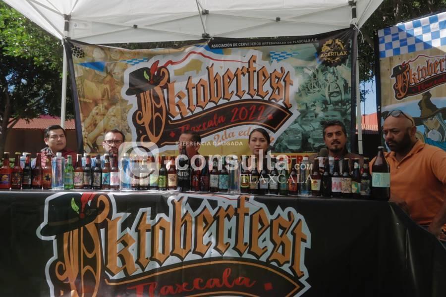 Presentan el festival de la cerveza artesanal, Oktober Fest 2022 en Tlaxcala 
