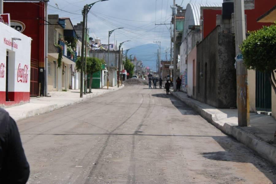 Avanzan construcción de la calle Xicohténcatl en SPM