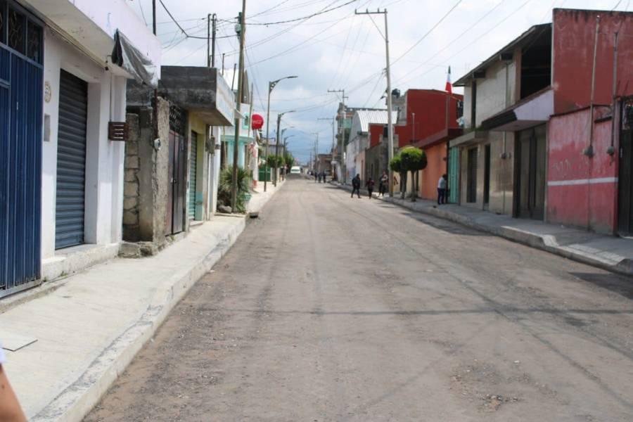 Avanzan construcción de la calle Xicohténcatl en SPM