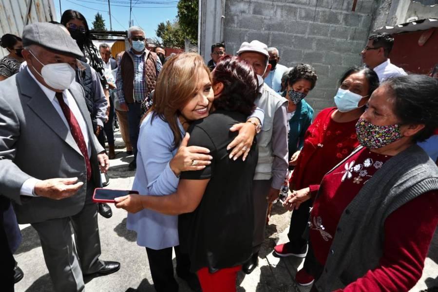 Refrendó Lorena Cuéllar respaldo a adultos mayores en San Pablo del Monte