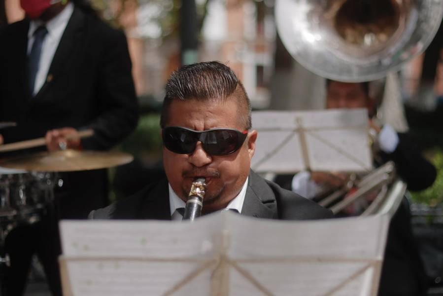 Realiza banda de música del estado de Tlaxcala concierto al aire libre 