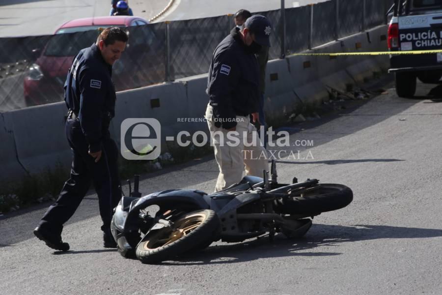 Muere mujer motociclista en Chiautempan 