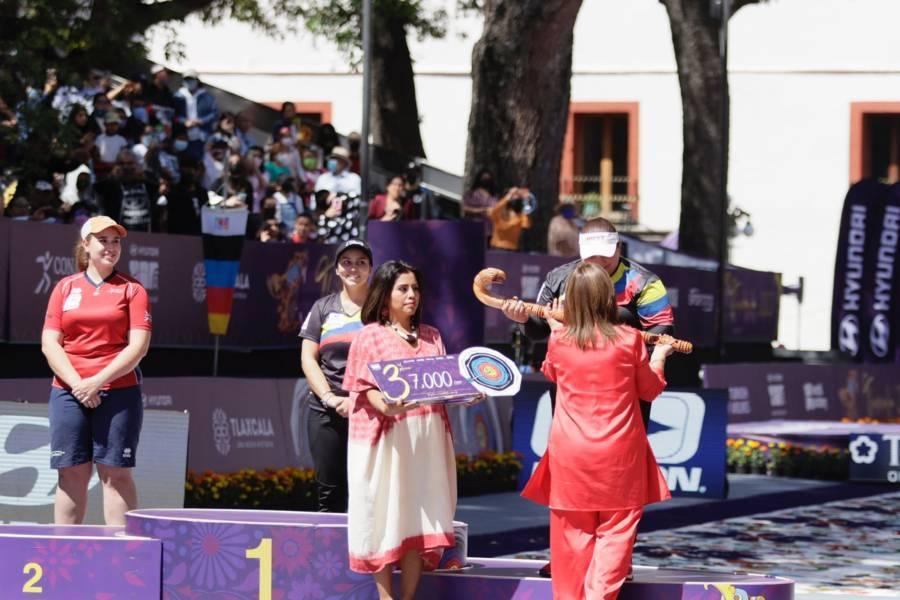 Gana Sara López medalla de oro en la Copa Mundial de Tiro con Arco 