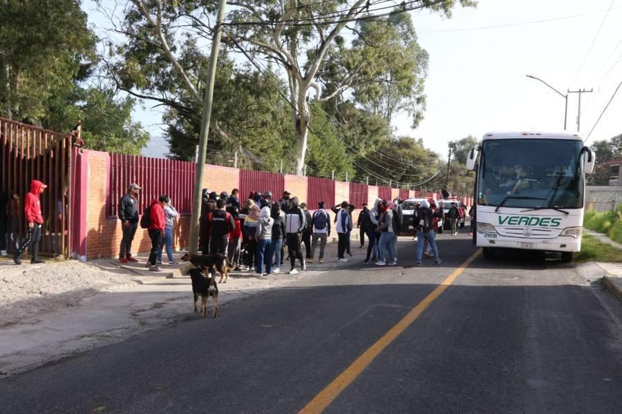 Normalistas regresan a sus instalaciones de Panotla 