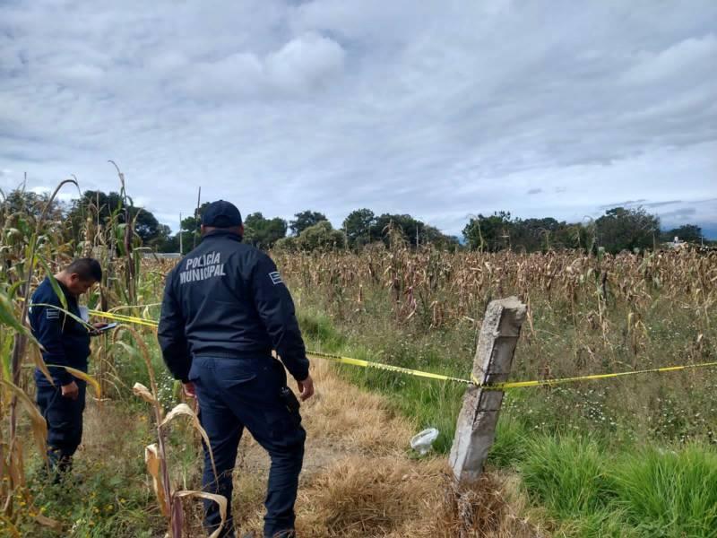 Rápida movilización y respuesta de la Policía Municipal de Contla, por hallazgo de cuerpo sin vida