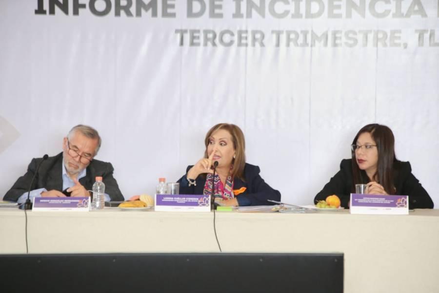 Encabeza gobernadora, Lorena Cuéllar Informe de Incidencia Delictiva del Tercer Trimestre 2022 