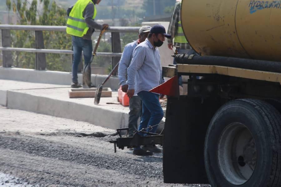 Cierran puente de "El Trébol" por encarpetamiento de nuevo puente vehicular 