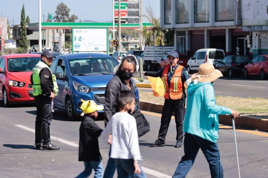 Policía municipal despliega operativo de vialidad 
