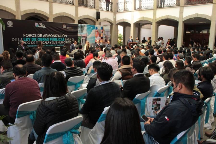 Inauguran foros para reformar Ley de Obras Públicas de Tlaxcala
