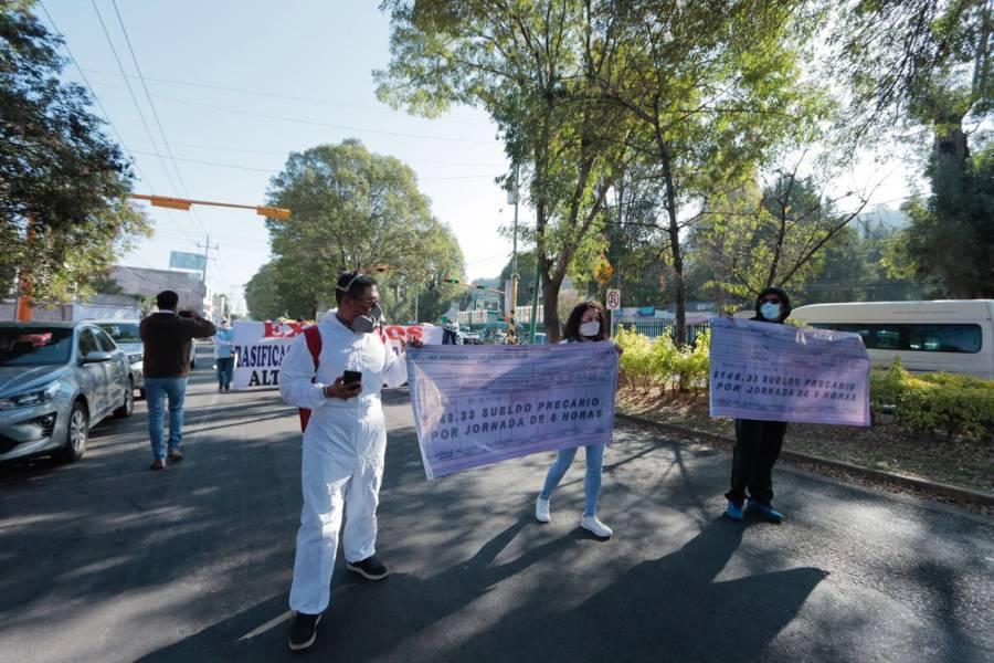 Manifestación de trabajadores del sector salud  