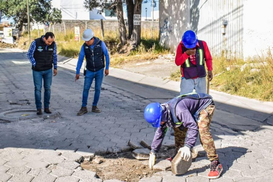 Inicia construcción de pavimento en calles de Apízaco