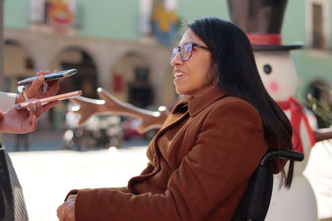 Aclara presidenta del Movimiento de Personas con Discapacidad en Tlaxcala, realización de la marcha del 3 de diciembre 