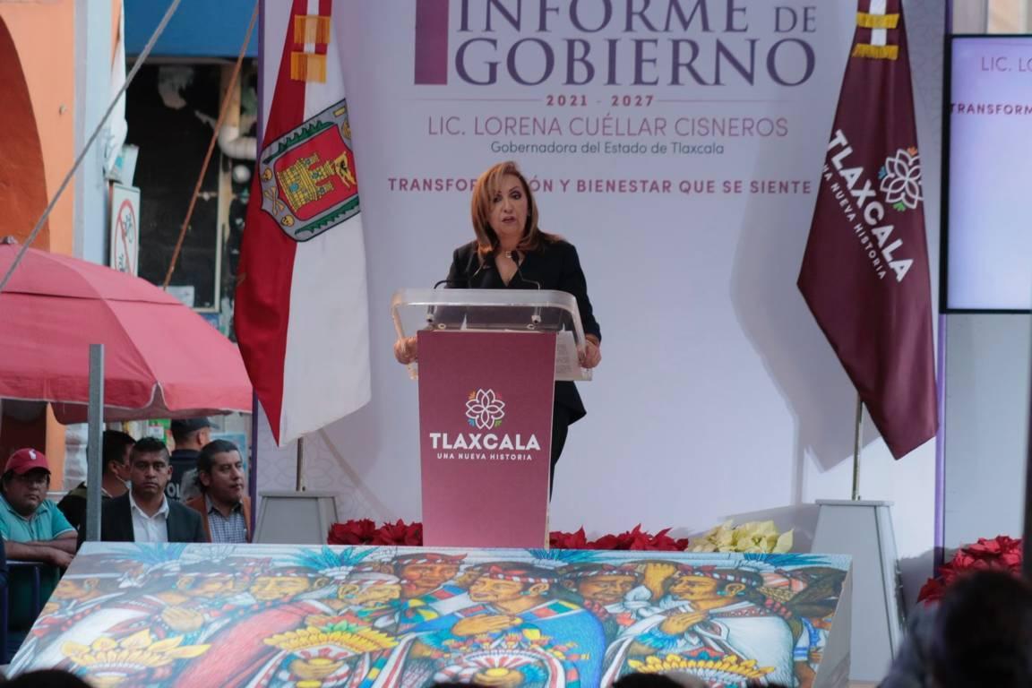 Primer informe de gobierno región Zacatelco, de la gobernadora Lorena Cuéllar Cisneros 
