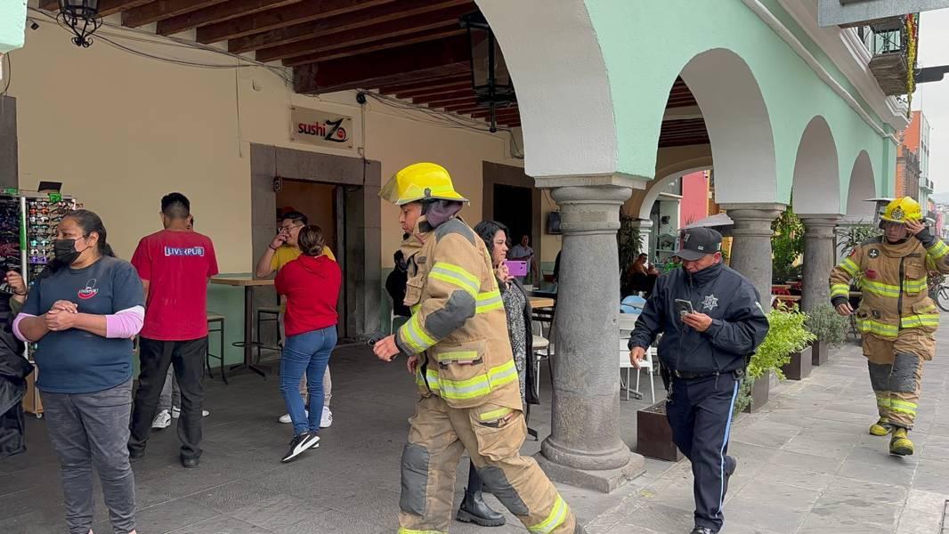 Se incendia cocina del bar liverpub en el centro histórico de Tlaxcala 