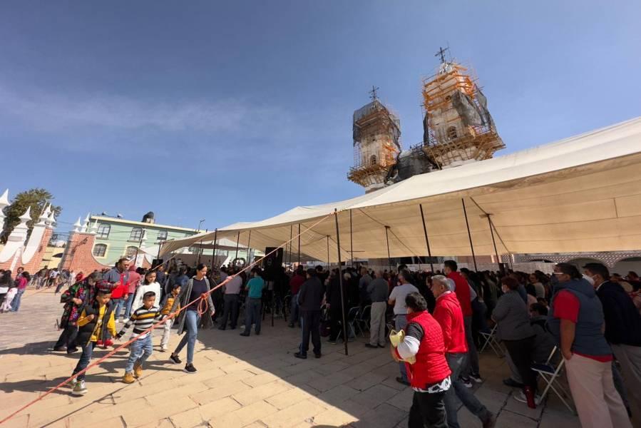 Tlaxcaltecas celebran la fiesta de la virgen de Ocotlán 