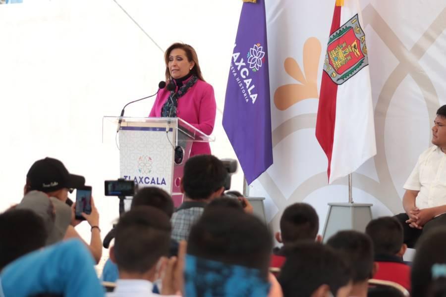 Entregan primera etapa de la primaria “Benito Juárez”, en el municipio de Tetlatlahuca 