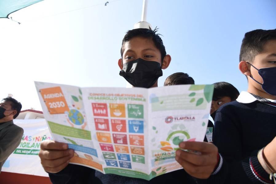 Promueve el Ayuntamiento de Tlaxcala el cumplimiento de la “Agenda 2030” entre alumnos de educación básica