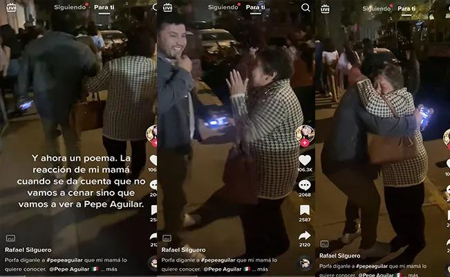 Una madre es sorprendida por su hijo al llevarla al concierto de Pepe Aguilar