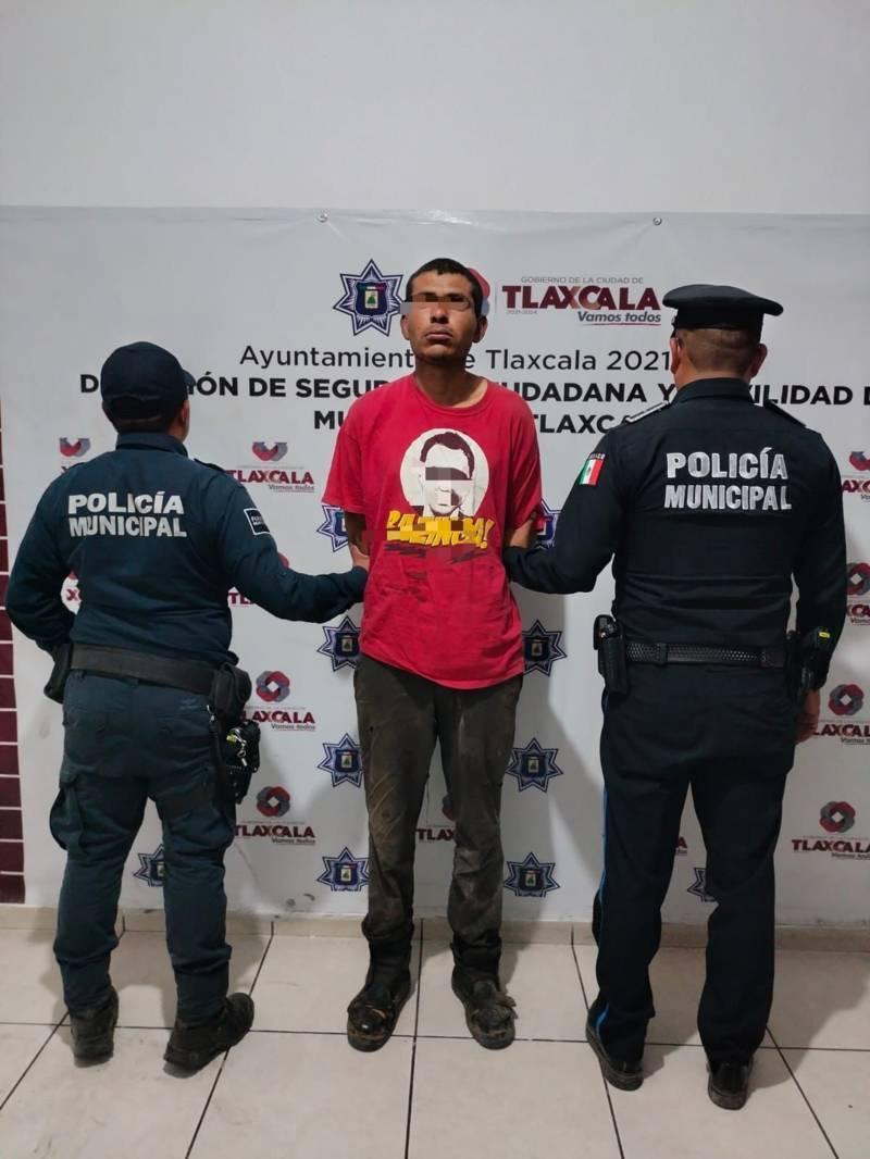 Arresta Policía de Tlaxcala Capital a ladrón reincidente
