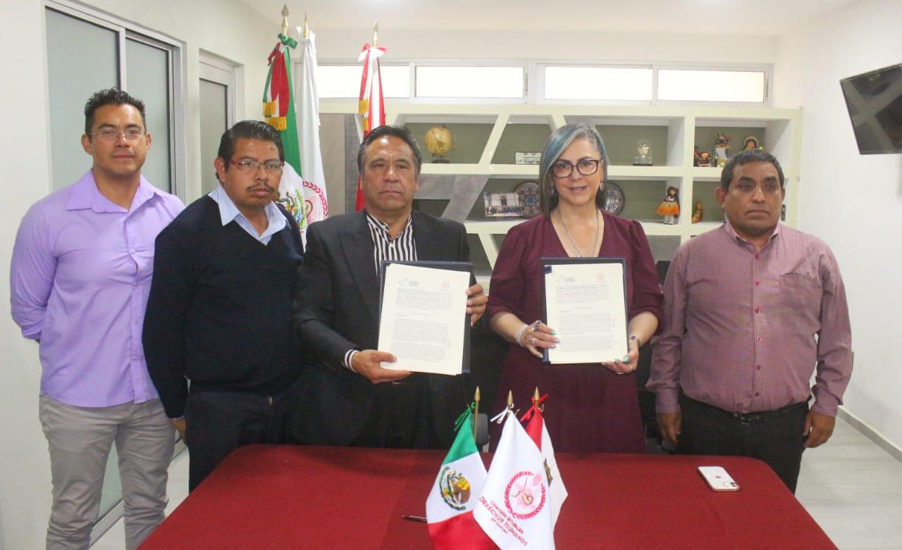 Firman convenio de colaboración CEDH y UPET para visibilizar temáticas sobre Derechos Humanos