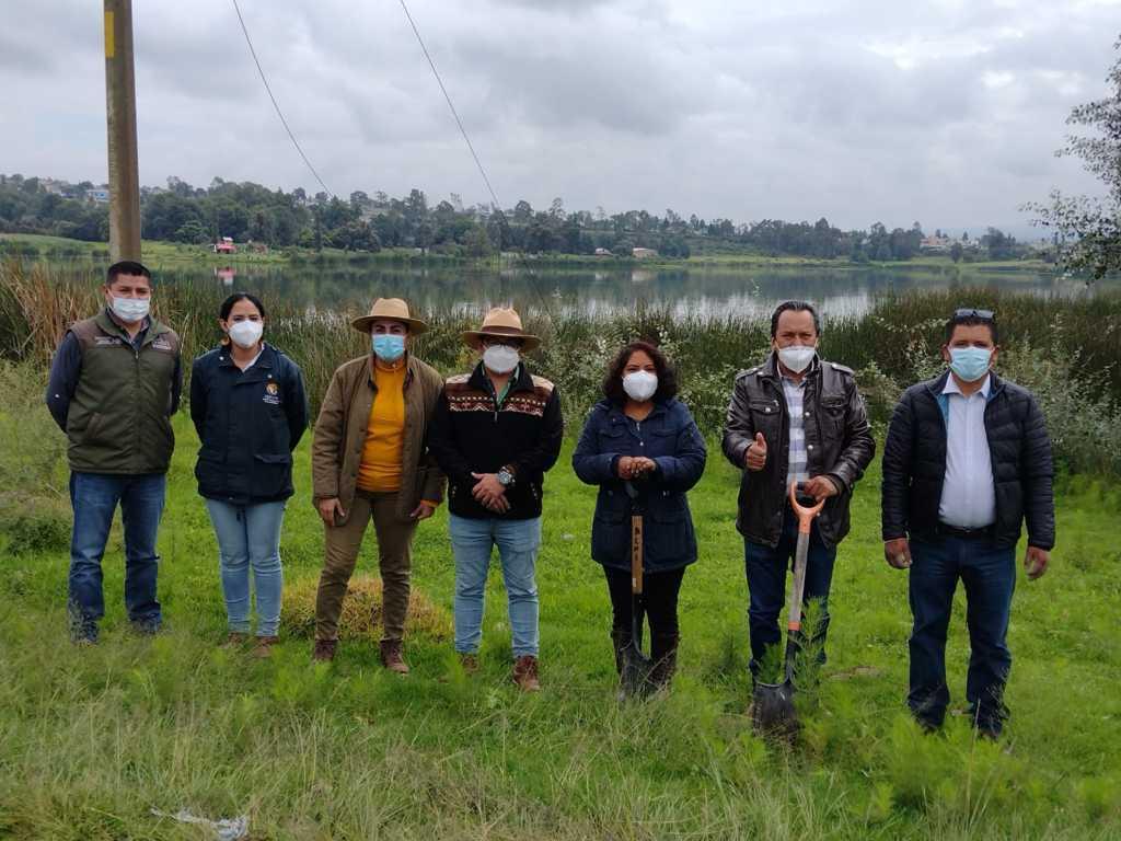 Inicia Conagua trabajos de delimitación de la zona federal en la laguna de Acuitlapilco