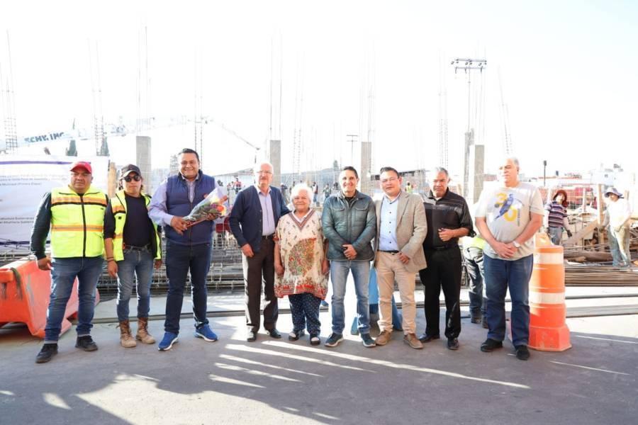 Avanza construcción de la nueva presidencia municipal de Chiautempan